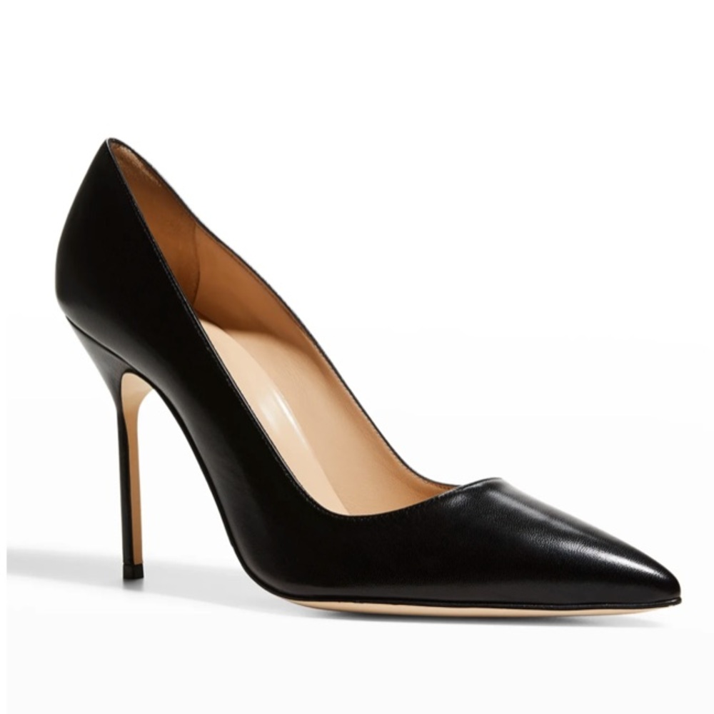 Manolo Blahnik black heels BB Kid 1